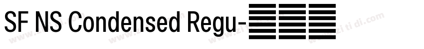 SF NS Condensed Regu字体转换 SF NS Condensed Regu字体转换